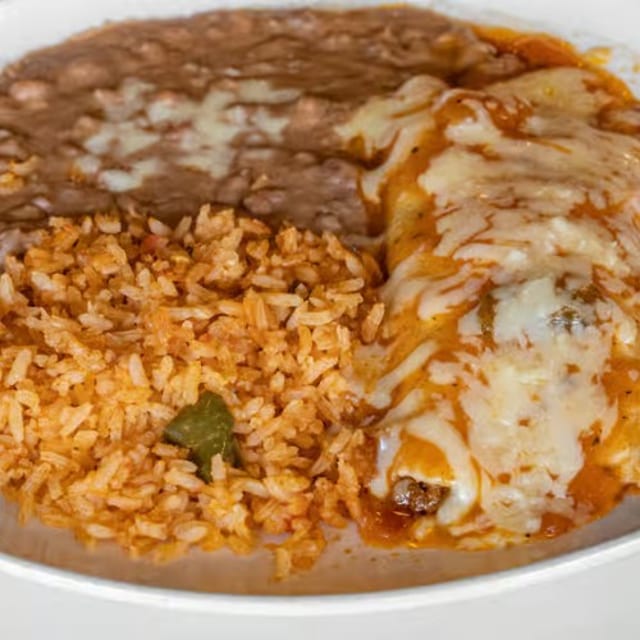 N. Kids Burrito, Rice and Beans.