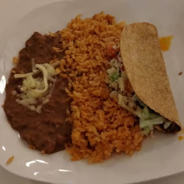 M. Kids Taco, Rice and Beans.