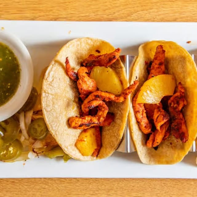31D. Three Pieces Tacos Al Pastor.